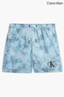Синие пляжные шорты для мальчиков с поясом на завязке Calvin Klein (D74765) | €34