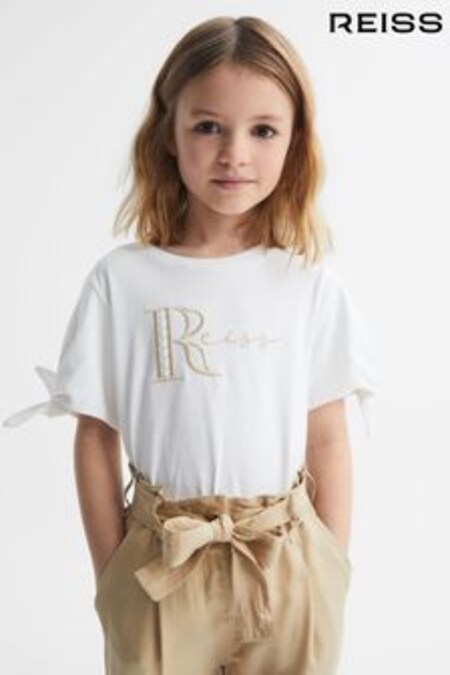 أبيض - تيشرت قطن مطبوع Tally من Reiss (D74786) | 9 ر.ع