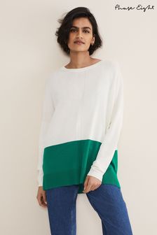 Phase Eight Green Cleo Colour Block Knit Cardigan (D74833) | €46