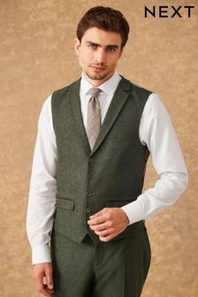 Green Trimmed Donegal Waistcoat (D75083) | $82