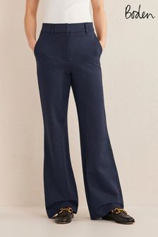 Boden Blue Ponte Flare Trousers (D75105) | ₪ 427