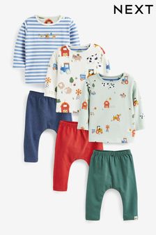 Mint Green Baby T-Shirts And Leggings Set 6 Pack (D75124) | KRW49,300 - KRW52,600