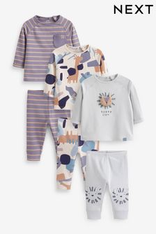 Bleu lion - Lot de 6 ensembles de t-shirts et leggings bébé (D75128) | €30 - €32