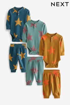Bright Star Baby Bodysuits And Leggings 6 Piece Set (D75132) | ₪ 105 - ₪ 112