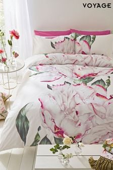طقم من غطاء لحاف وغطاء وسادة وردي زهور فاونيا Parcevall من Voyage
