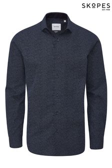 Skopes Tailored Fit Navy Blue Paisley Cotton Shirt (D75251) | €19