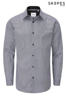 Skopes Tailored Fit Geo Black Shirt (D75254) | $58