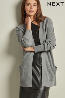 灰色 - 舒適口袋設計開襟毛衣 (D75409) | NT$1,190