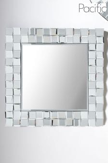 Pacific Silver Mirrored Glass Tile Square Wall Mirror (D75410) | €272
