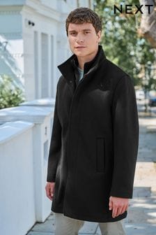 Nero - Collo a imbuto cappotto con Built in vita (D75429) | €137