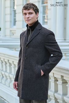Signature Wool Rich Textured Epsom Overcoat