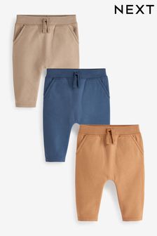  (D75546) | NT$620 - NT$710 海軍藍/棕色 - 慢跑運動褲3件組 (0個月至2歲)