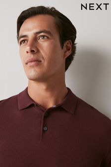 Port fialová - Úpletová polo košile s dlouhým rukávem (D75897) | 925 Kč