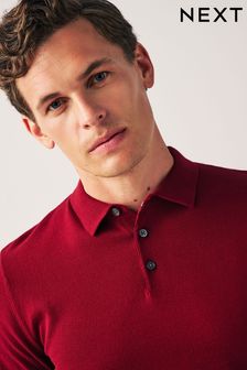 紅色 - 針織長袖Polo衫 (D75902) | NT$1,070