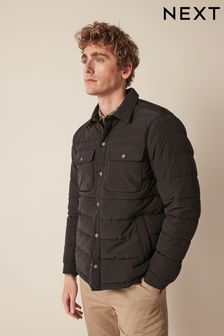 Black Quilted Shacket (D76012) | 27,150 Ft