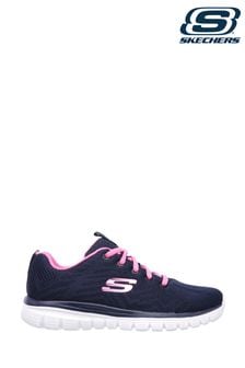 Skechers Blue Womens Wide Fit Graceful Get Connected Trainers (D76123) | 83 €