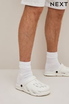 White Slip-On Clog Sandals (D76303) | $21