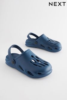 Navy Slip-On Clog Sandals (D76304) | kr147
