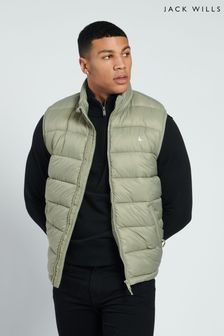 Vert - Jack Wills Kershaw Noir veste sans manche matelassée (D76325) | €106