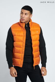 Orange - Jack Wills Kershaw Noir veste sans manche matelassée (D76326) | €106
