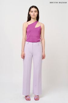 Bruuns Bazaar Pink Brassica Eleza Wide Leg Trousers (D76452) | 378 zł