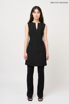 Bruuns Bazaar Black RubySus Lenett Sleeveless Tailored Mini Dress (D76467) | €61