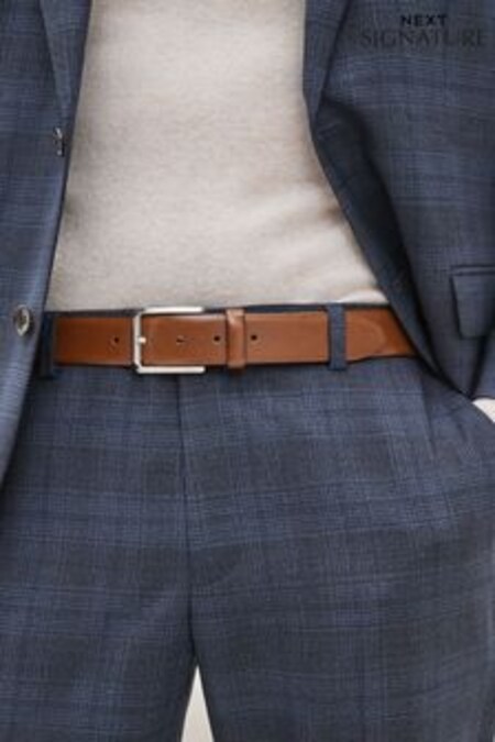 Tan Brown Signature Smart Leather Belt (D76540) | kr230