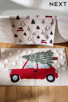 Weihnachtliche Badezimmermatte mit Auto (D76593) | CHF 24