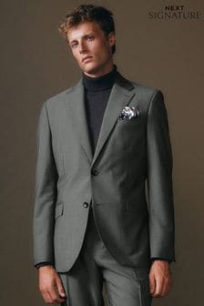 Neutral Slim Fit Signature Barberis Suit (D76718) | SGD 405
