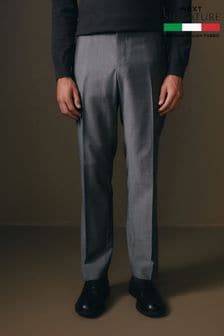 Neutral Slim Fit Signature Barberis Suit: Trousers (D76719) | OMR52