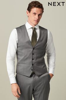 Grey Wool Blend Suit Waistcoat (D76753) | €78