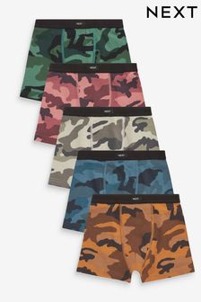 Imprimeu camuflaj - Pachet 5 boxeri cu betelie moale (2-16ani) (D76810) | 116 LEI - 157 LEI