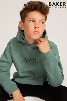 Zelená - Mikina Baker By Ted Baker přes hlavu s kapucí (D76818) | 1 030 Kč - 1 190 Kč