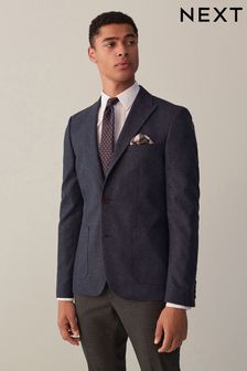 Синий - Итальянский шерстяной пиджак Blend Nova Fides (D76898) | €79