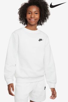 Nike White Club Fleece Sweatshirt (D77118) | ₪ 191