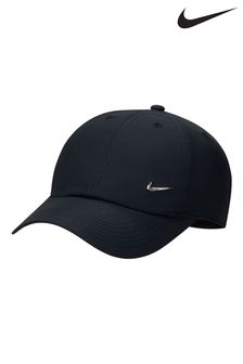 Negru - Șapcă pentru copii cu model metalizat Nike Dri-fit Club Unstructured Swoosh (D77184) | 107 LEI