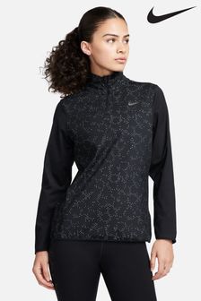 Črna - Nike tekaška majica s 1/2 zadrgo Swift Element (D77188) | €32