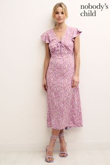 Nobody's Child Purple Lily Midi Dress (D77418) | €24