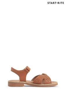 Start Rite Holiday Natural Leather Riptape Summer Sandals