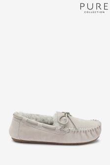 Pure Collection Grey Sheepskin Moccasins (D77491) | €34
