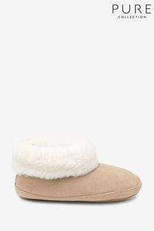 Pure Collection Natural Sheepskin Slipper Boots (D77496) | €47.50