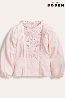Boden Pink Lace Mix Jersey Top (D77667) | BGN64 - BGN75