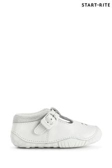 Zapatos blancos de bebé con tira en T de charol Baby Bubble de Start-rite (D77748) | 47 €