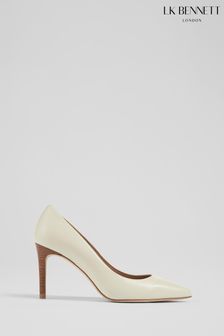 Lk Bennett White Floret Leather Pointed Toe Courts (D77891) | 335 €