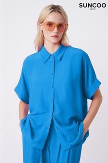 Suncoo Blue Short Sleeve Shirt (D77903) | DKK495