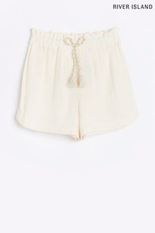 River Island Girls Natural Stone Cheesecloth Shorts (D78080) | €8.50