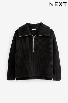 Škatlast pulover s polovično zadrgo (3–16 let) (D78138) | €20 - €24