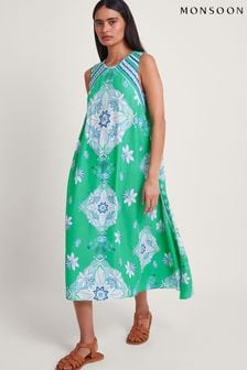 Monsoon Blue Louise Scarf Dress (D78348) | AED533