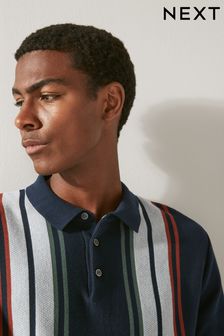 Langärmeliges Polo-Shirt in Regular Fit mit vertikalen Streifen (D78373) | 23 €