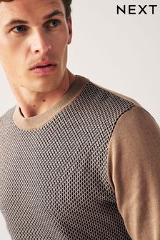 Neutral Regular Geo Crew Jumper (D78375) | €15.50